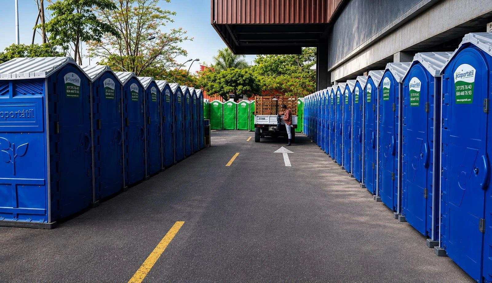 Saneamiento portátil — flota de baños portátiles Grupo Ecoportátil